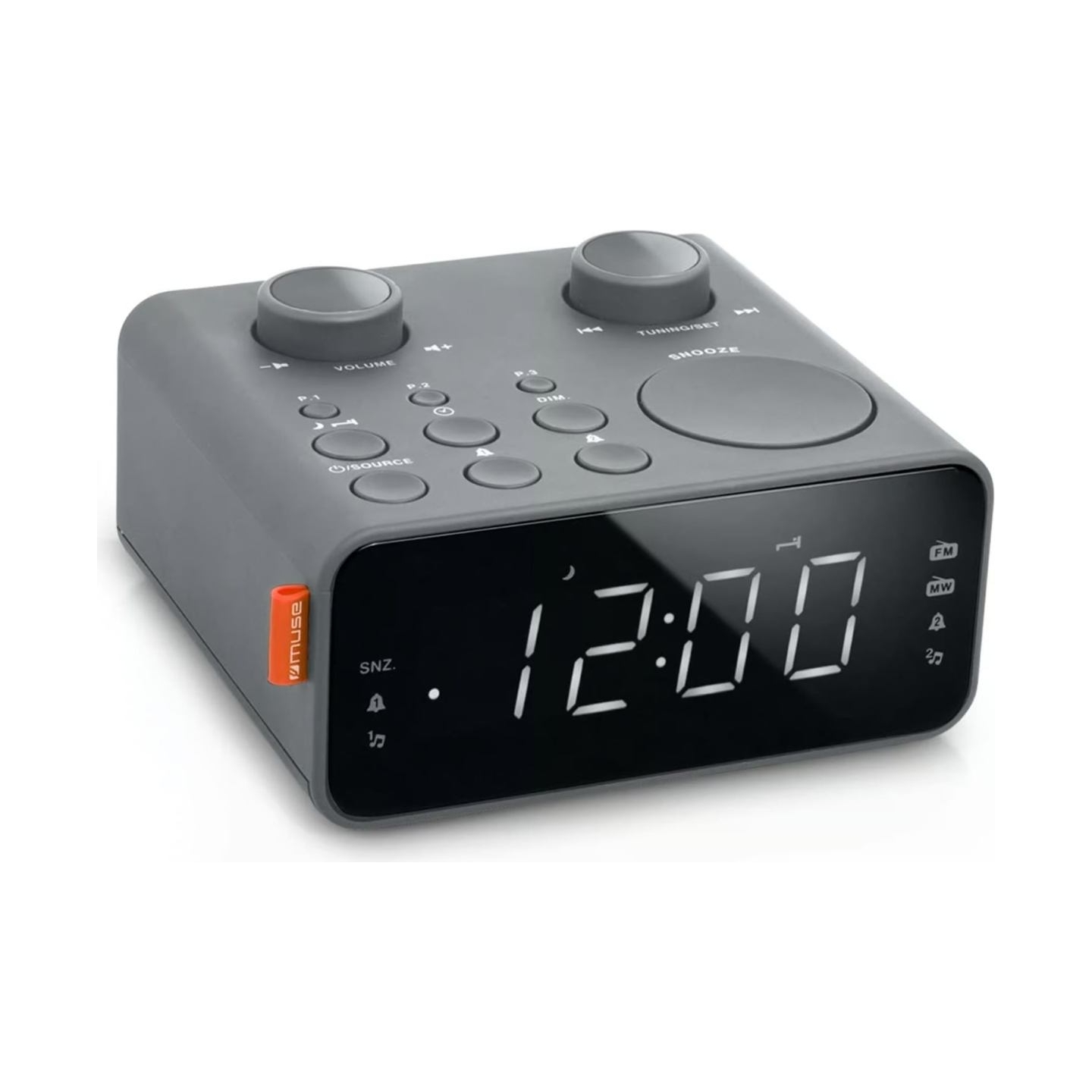 Muse Dual Alarm Clock Radio | M-17 LG | Alarm function | AUX in