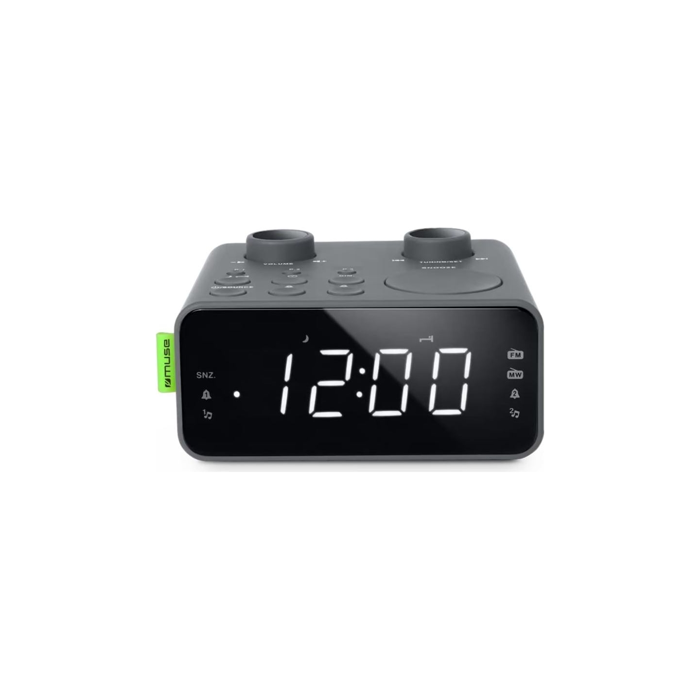 Muse Dual Alarm Clock Radio | M-17 LG | Alarm function | AUX in
