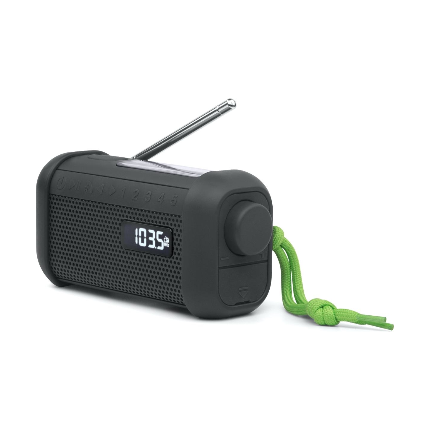 Muse | Portable Solar Radio with Crank and Flashlight | MH-08 MB | AUX in | Bluetooth | FM radio