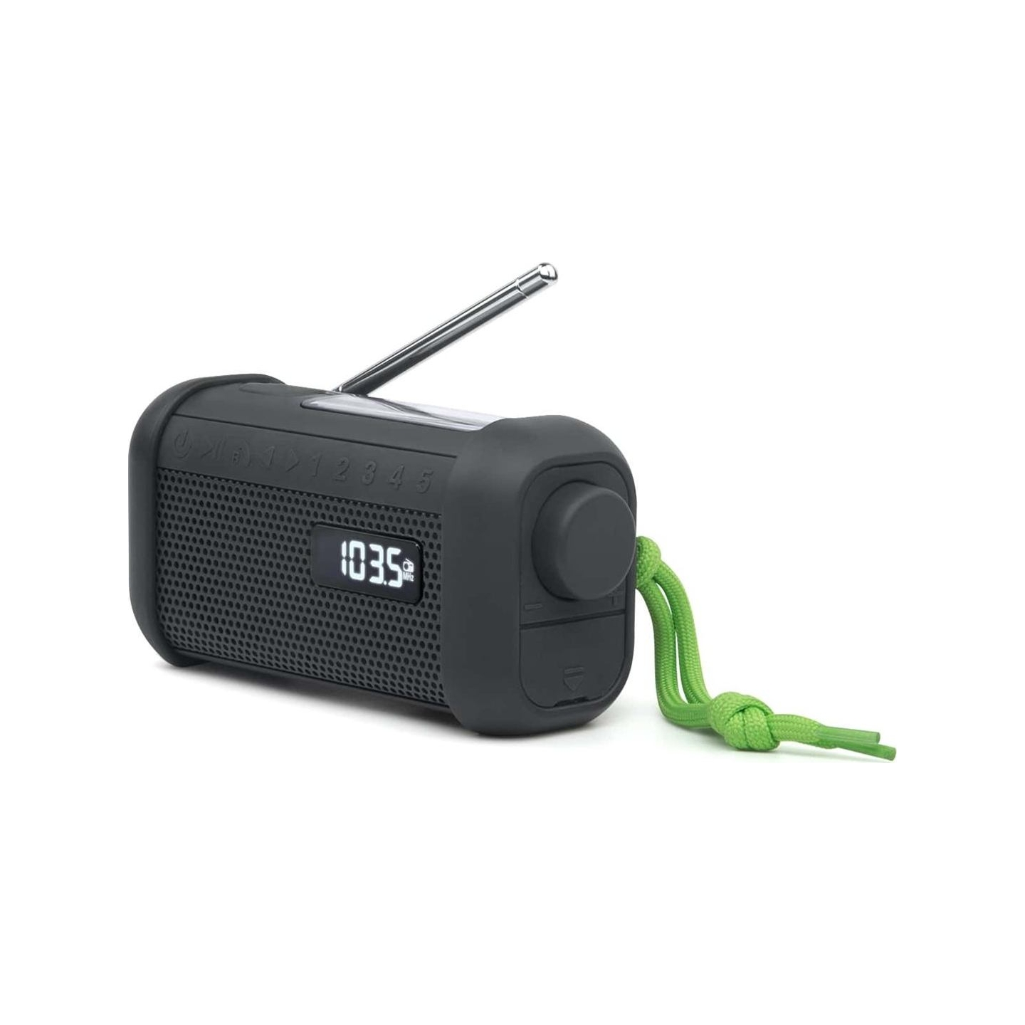 Muse | Portable Solar Radio with Crank and Flashlight | MH-08 MB | AUX in | Bluetooth | FM radio