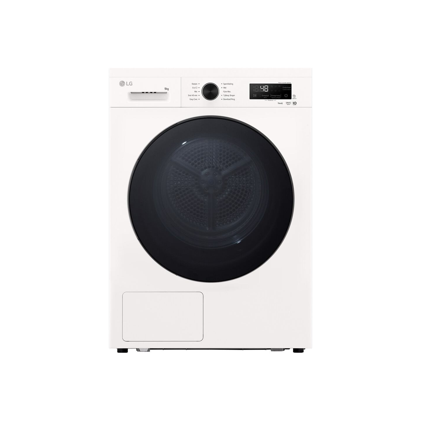 LG Dryer Machine | RHX1009NWB | Energy efficiency class C | Front loading | 9 kg | LED | Heat pump | Depth 66 cm | Wi-Fi | White
