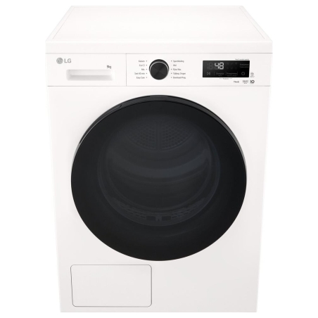 LG Dryer Machine | RHX1009NWB | Energy efficiency class C | Front loading | 9 kg | LED | Heat pump | Depth 66 cm | Wi-Fi | White