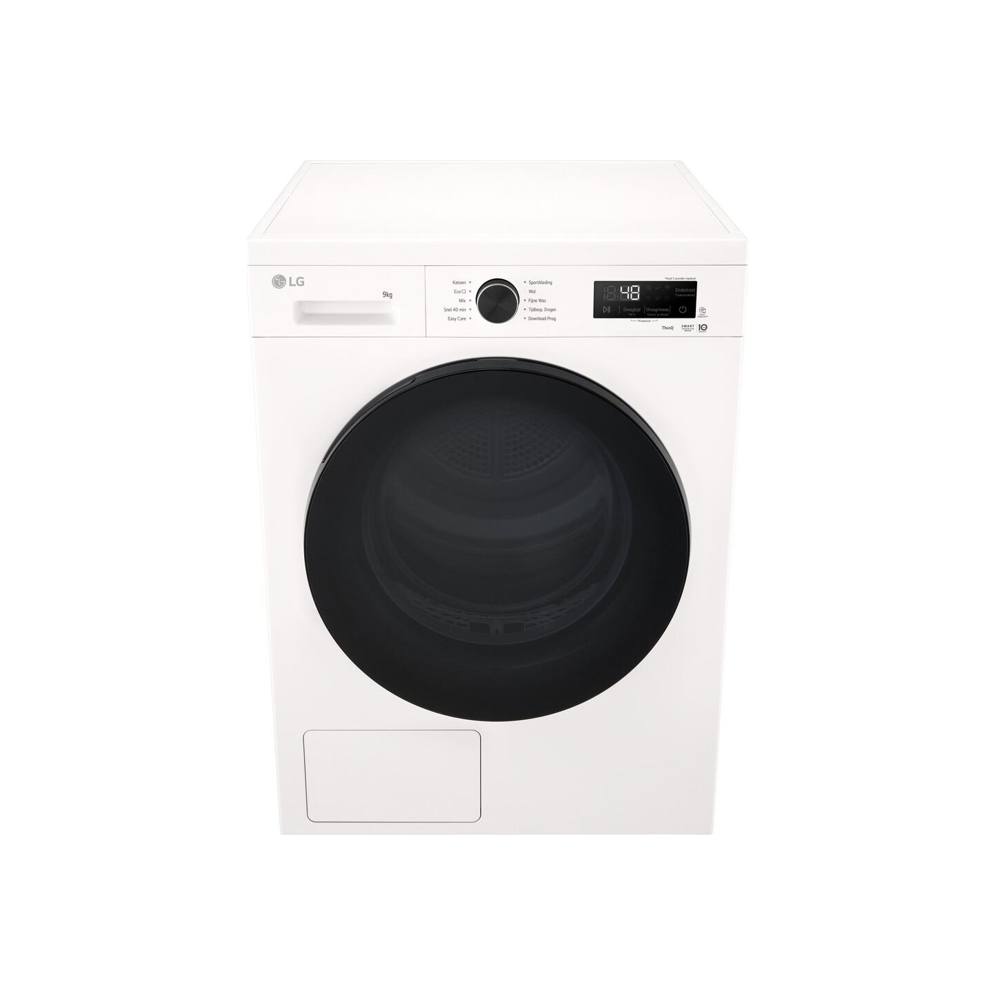 LG Dryer Machine | RHX1009NWB | Energy efficiency class C | Front loading | 9 kg | LED | Heat pump | Depth 66 cm | Wi-Fi | White
