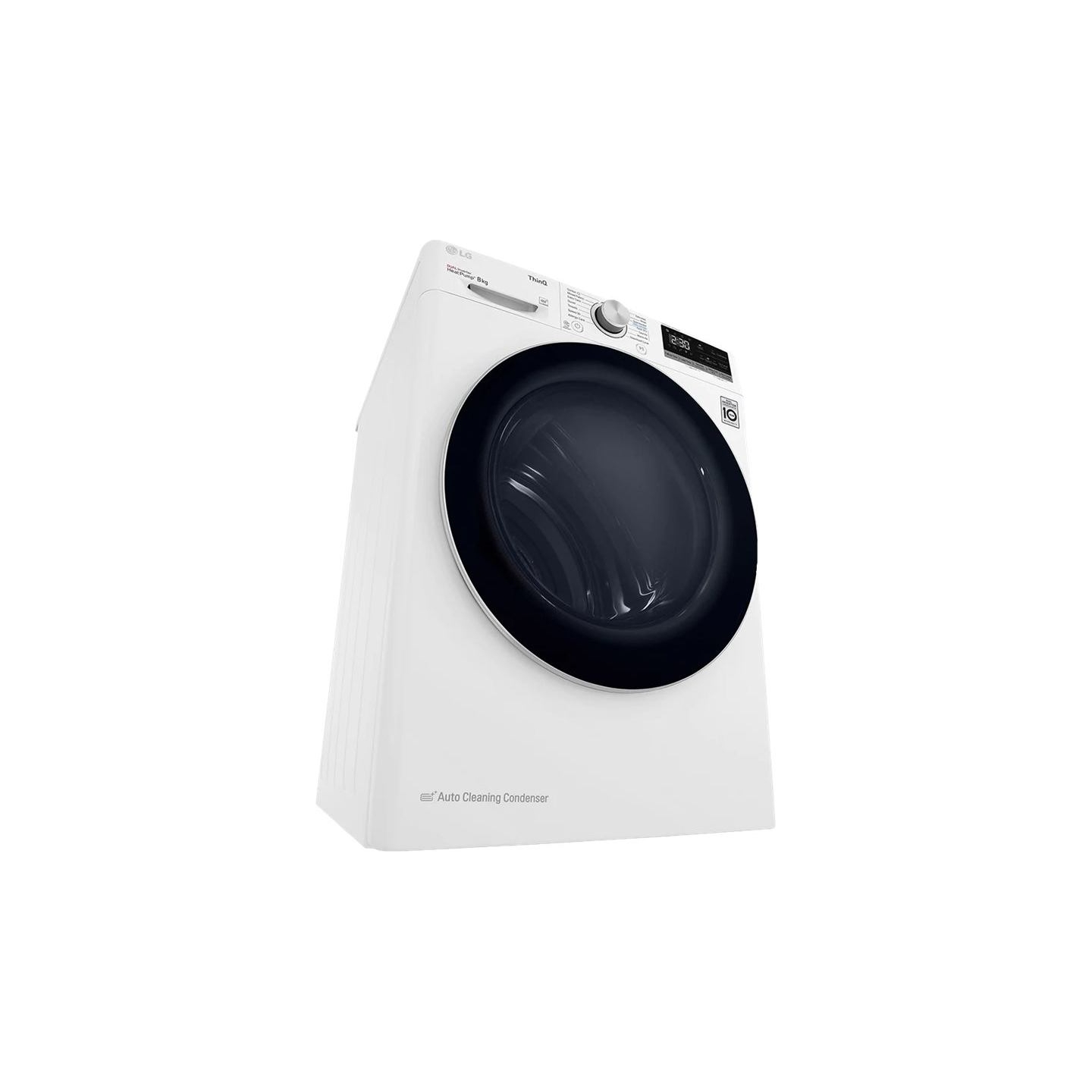 LG | Dryer Machine | RH80V3AV6N | Energy efficiency class D | Front loading | 8 kg | LED | Depth 69 cm | Wi-Fi | White