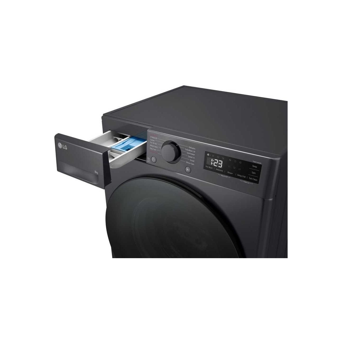 LG | Washing Machine | F2WR508S2M | Energy efficiency class A | Front loading | Washing capacity 8 kg | 1200 RPM | Depth 48 cm |