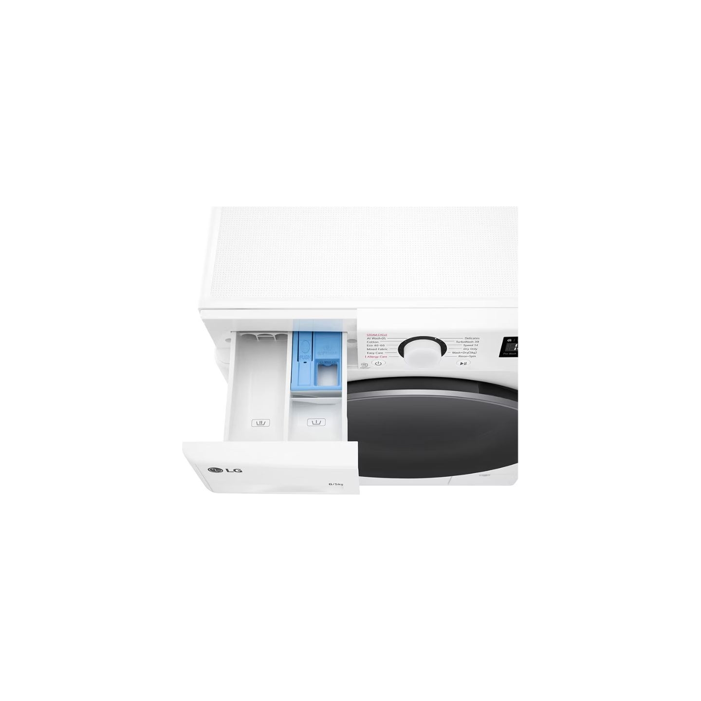 LG Washing machine with dryer | F2DR508S1W | Energy efficiency class A-10%/E | Front loading | Washing capacity 8 kg | 1200 RPM 