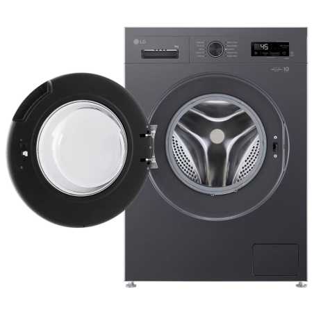 LG Washing machine | F4X1009NMB | Energy efficiency class A | Front loading | Washing capacity 9 kg | 1400 RPM | Depth 55 cm | W