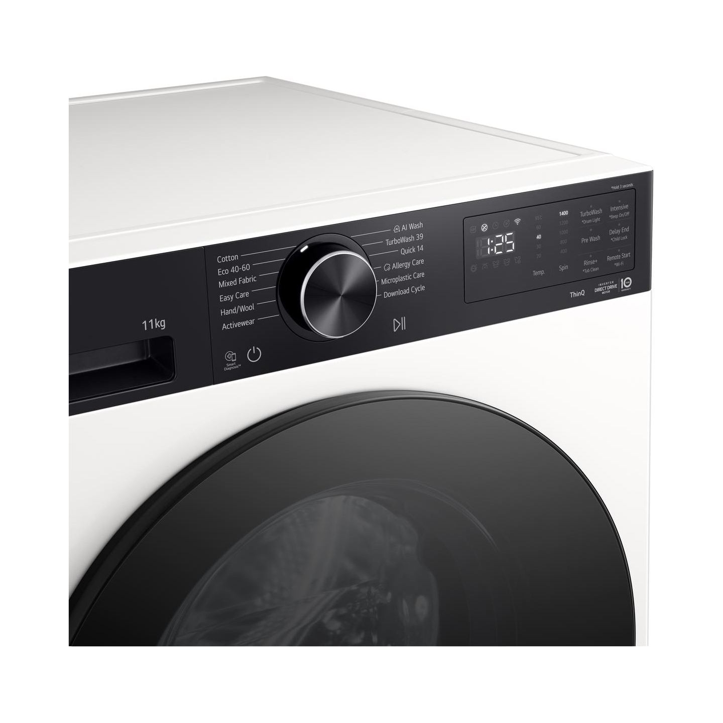 LG Washing machine | F4X5011TKB | Energy efficiency class A | Front loading | Washing capacity 11 kg | 1400 RPM | Depth 57 cm | 