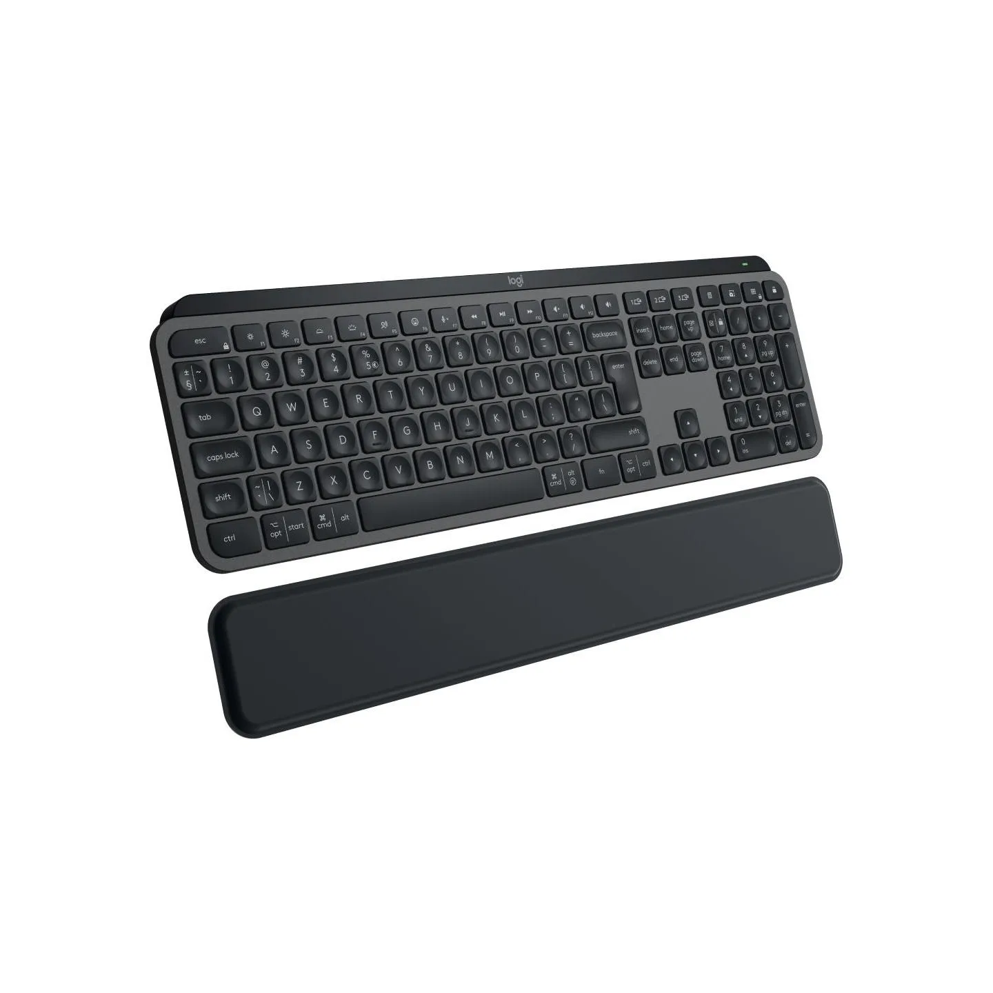 Logitech MX Keys S Plus Bluetooth Illuminated Keyboard with Palm Rest - GRAPHITE - US INT'L