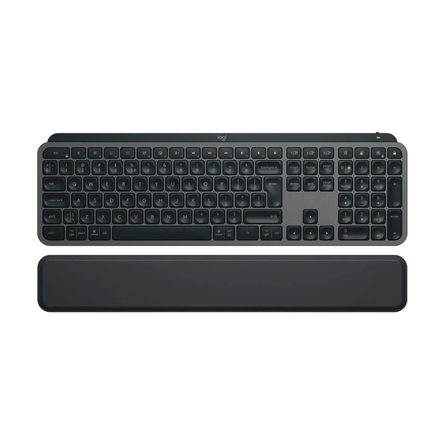 Logitech MX Keys S Plus Bluetooth Illuminated Keyboard with Palm Rest - GRAPHITE - US INT'L