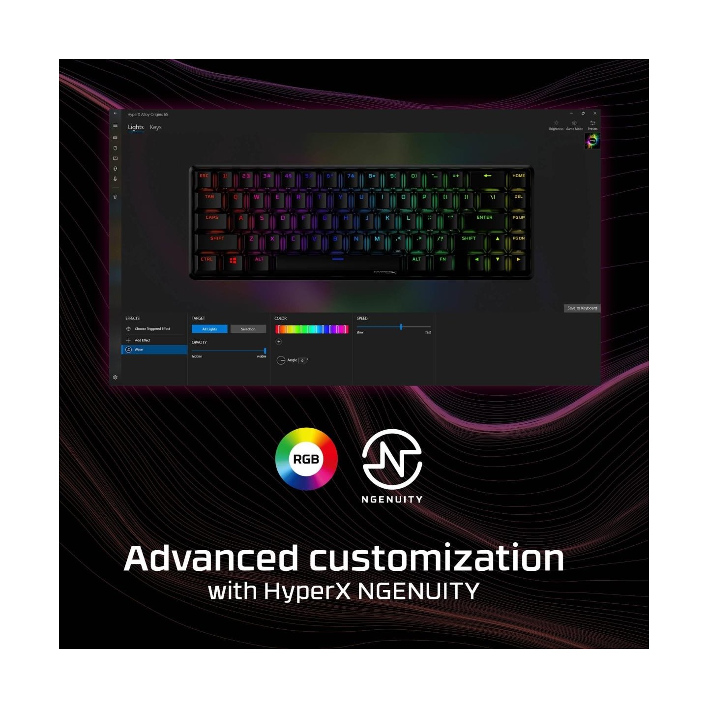 Hyperx KEYBOARD ALLOY ORIGINS 65/NOR 4P5D6AN#UUW HYPERX
