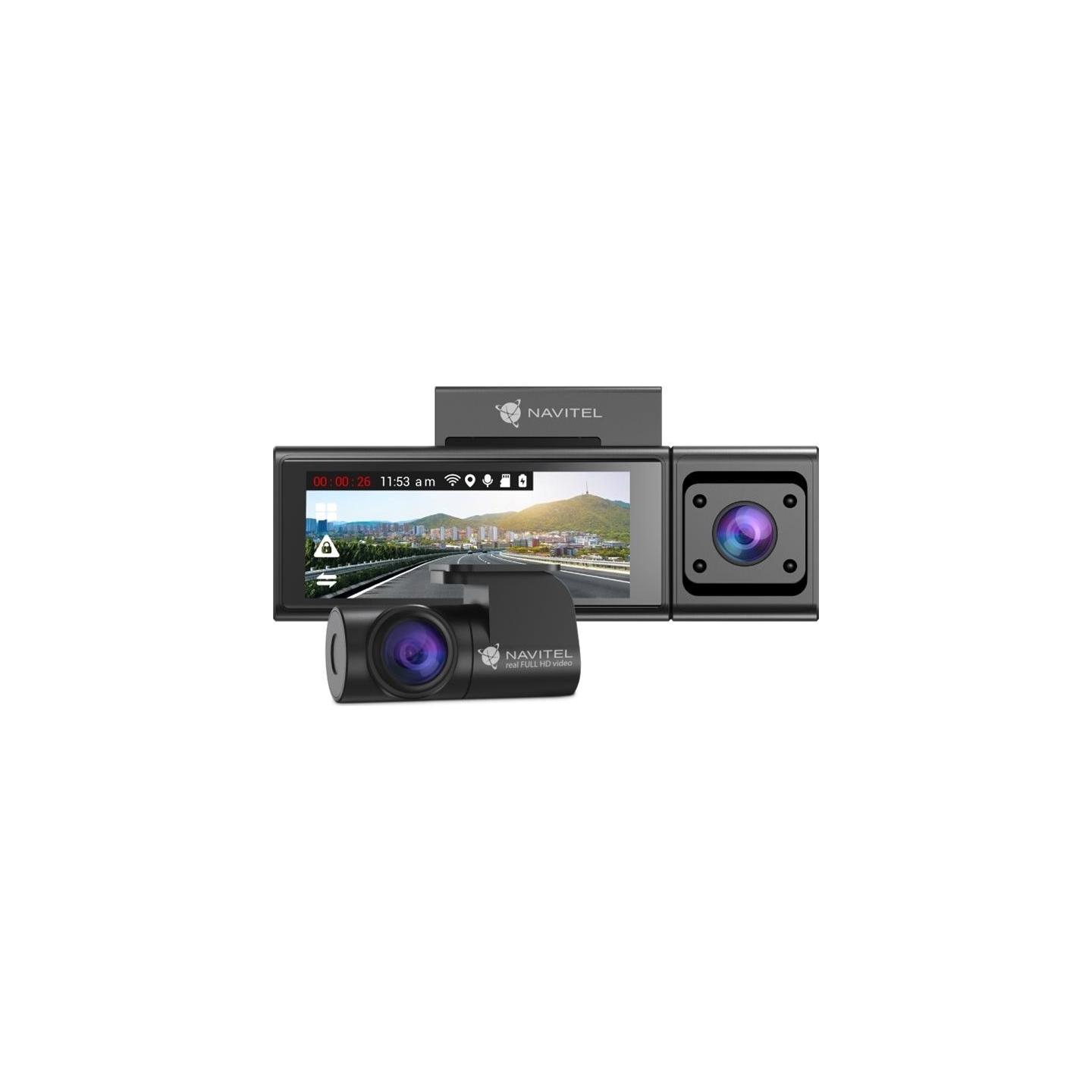 Navitel | Triple channel Full HD Dashcam | RC3 PRO | IPS 3.16", 820x320 | GPS (satellite) | Maps included