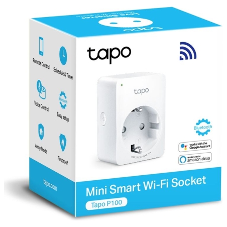 Tp-Link | Mini Smart Wi-Fi Socket | Tapo P100 (1-pack) | White