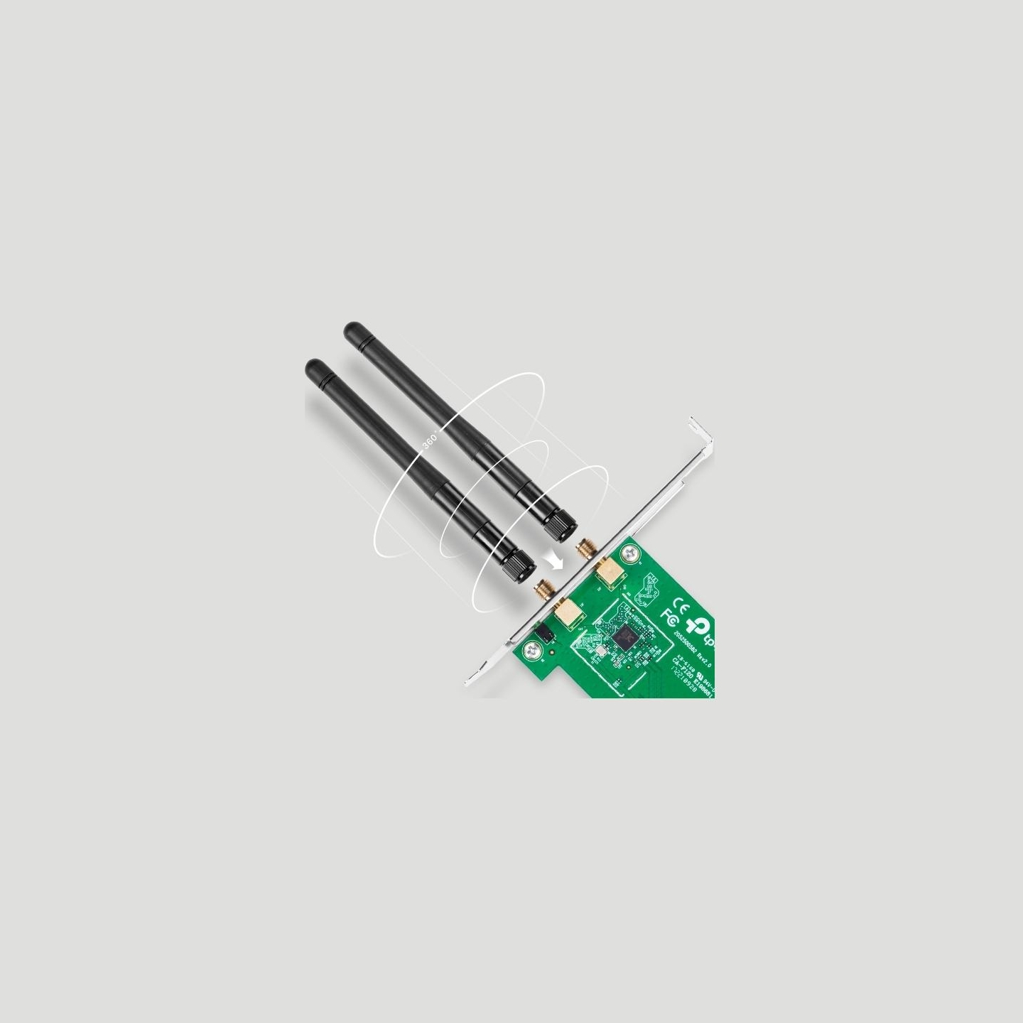 Tp-Link TL-WN881ND PCI Express Adapter, 2.4GHz, 802.11n, 300Mbps, 1xDetachable antenna 2dBi