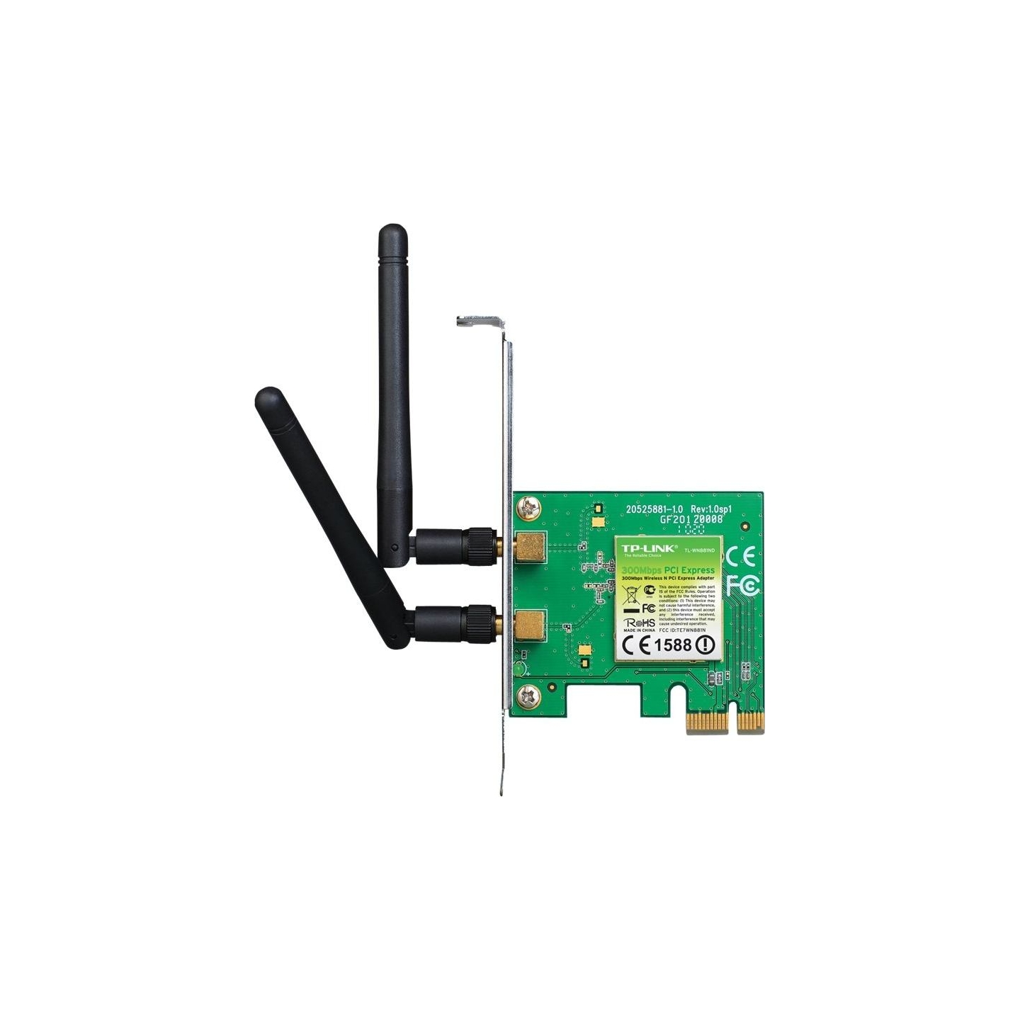 Tp-Link TL-WN881ND PCI Express Adapter, 2.4GHz, 802.11n, 300Mbps, 1xDetachable antenna 2dBi