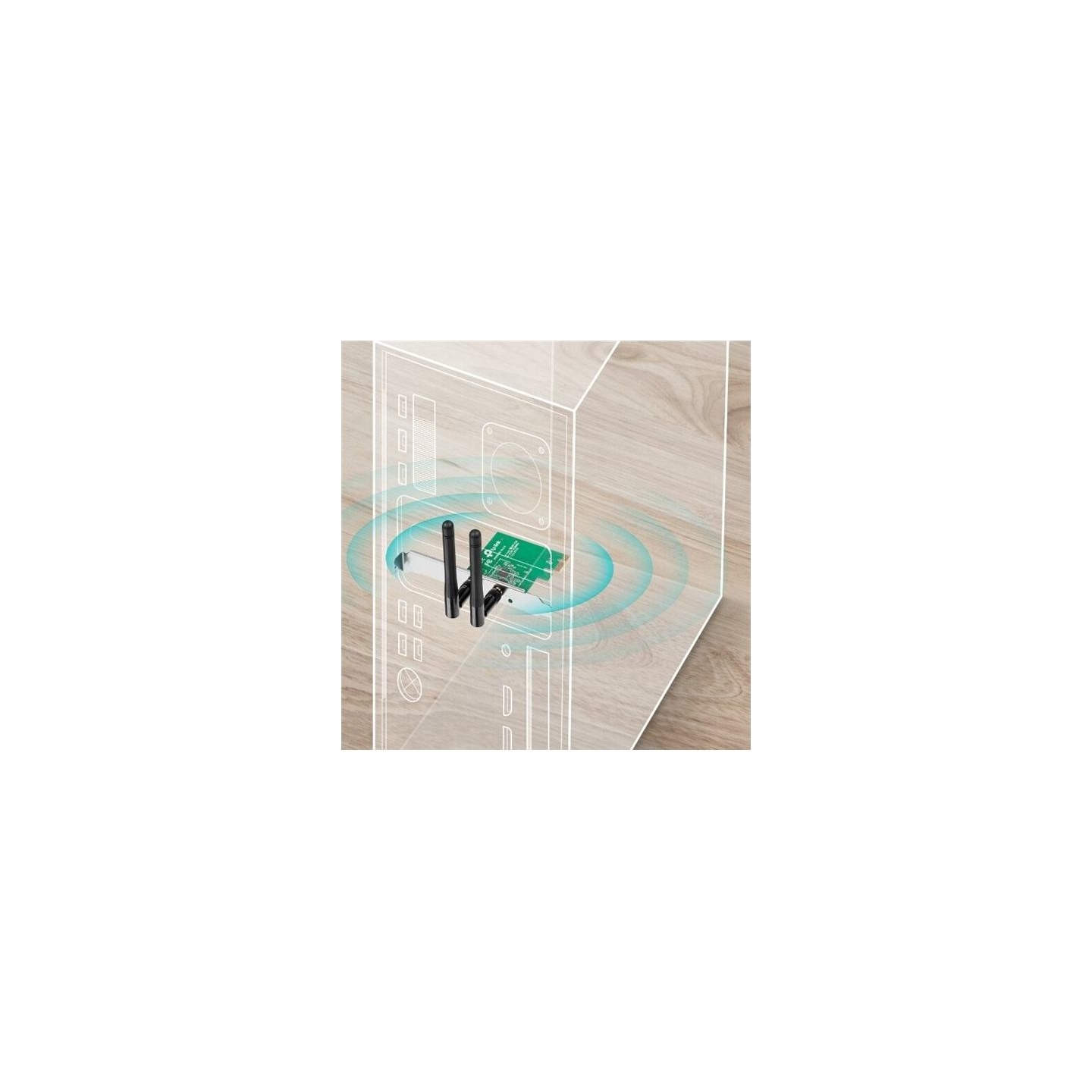 Tp-Link TL-WN881ND PCI Express Adapter, 2.4GHz, 802.11n, 300Mbps, 1xDetachable antenna 2dBi