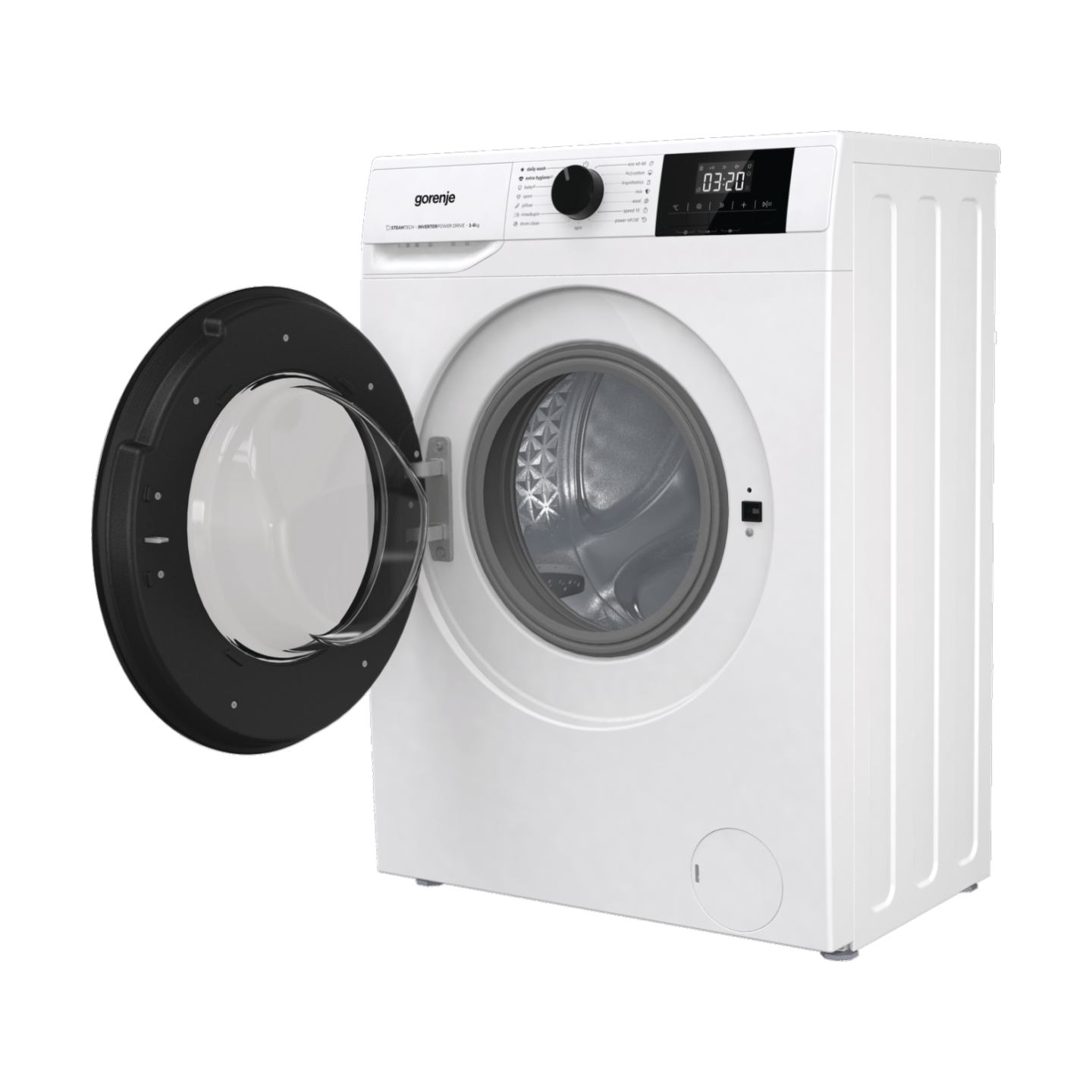 Gorenje | Washing Machine | W3NGPI62SBS | Energy efficiency class B | Front loading | Washing capacity 6 kg | 1200 RPM | Depth 4