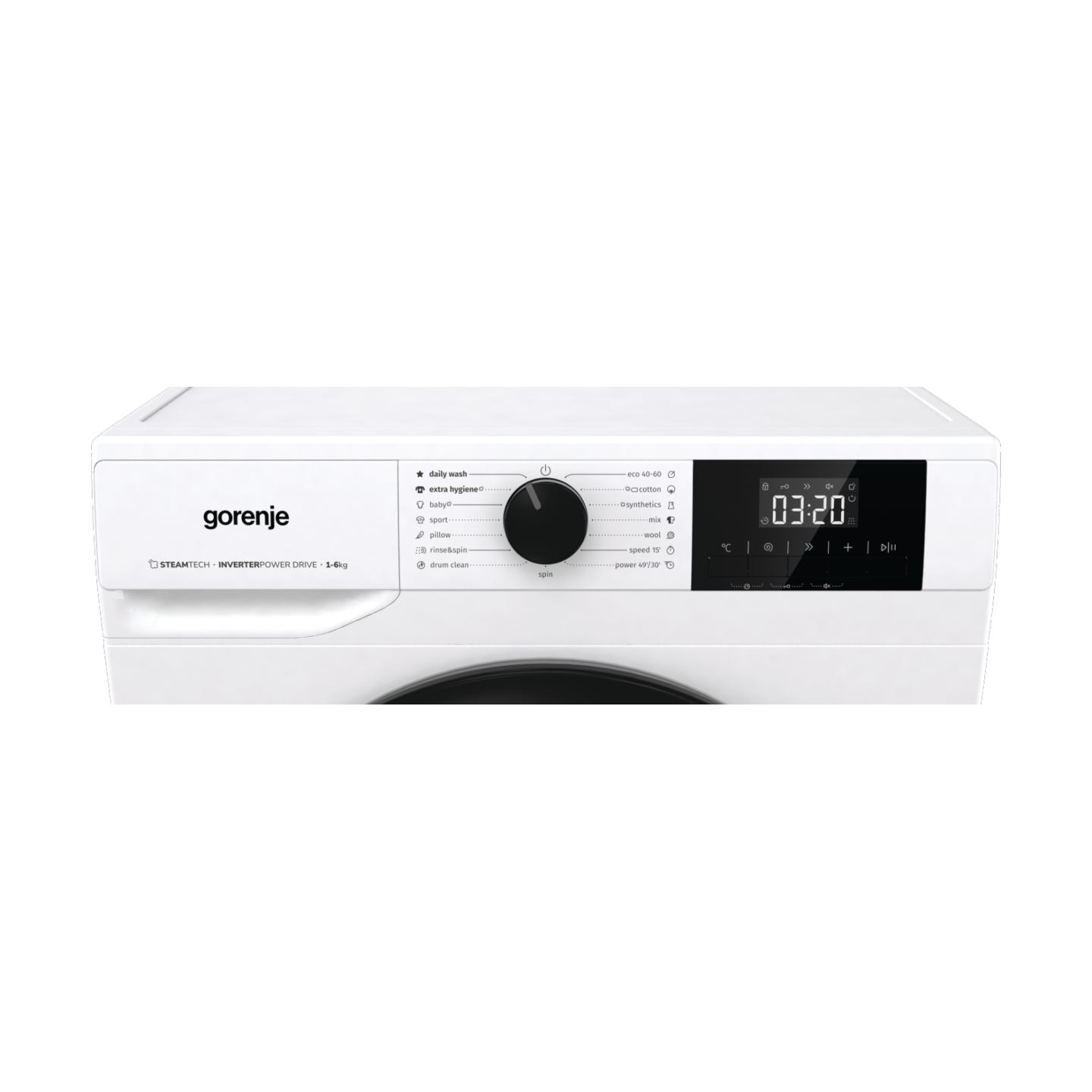 Gorenje | Washing Machine | W3NGPI62SBS | Energy efficiency class B | Front loading | Washing capacity 6 kg | 1200 RPM | Depth 4