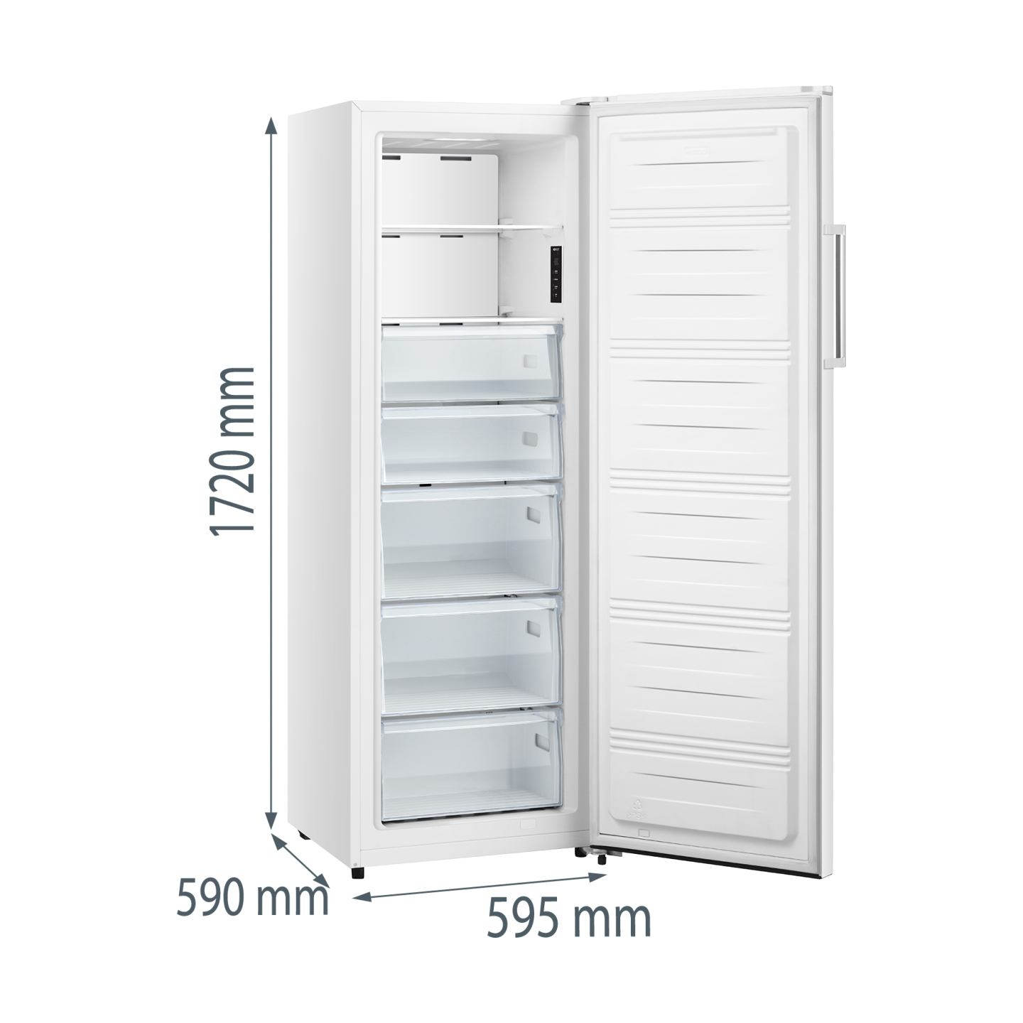 Gorenje FN617EEW5 | Energy efficiency class E | Upright | Free standing | Height 172 cm | Total net capacity 240 L | No Frost sy