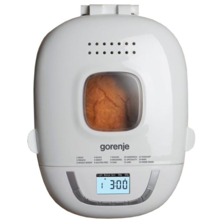 Gorenje | Bread maker | BM910WII | Power 550 W | Number of programs 15 | Display LCD | White