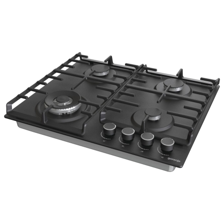 Gorenje | Hob | GW642AB | Gas | Number of burners/cooking zones 4 | Rotary knobs | Black