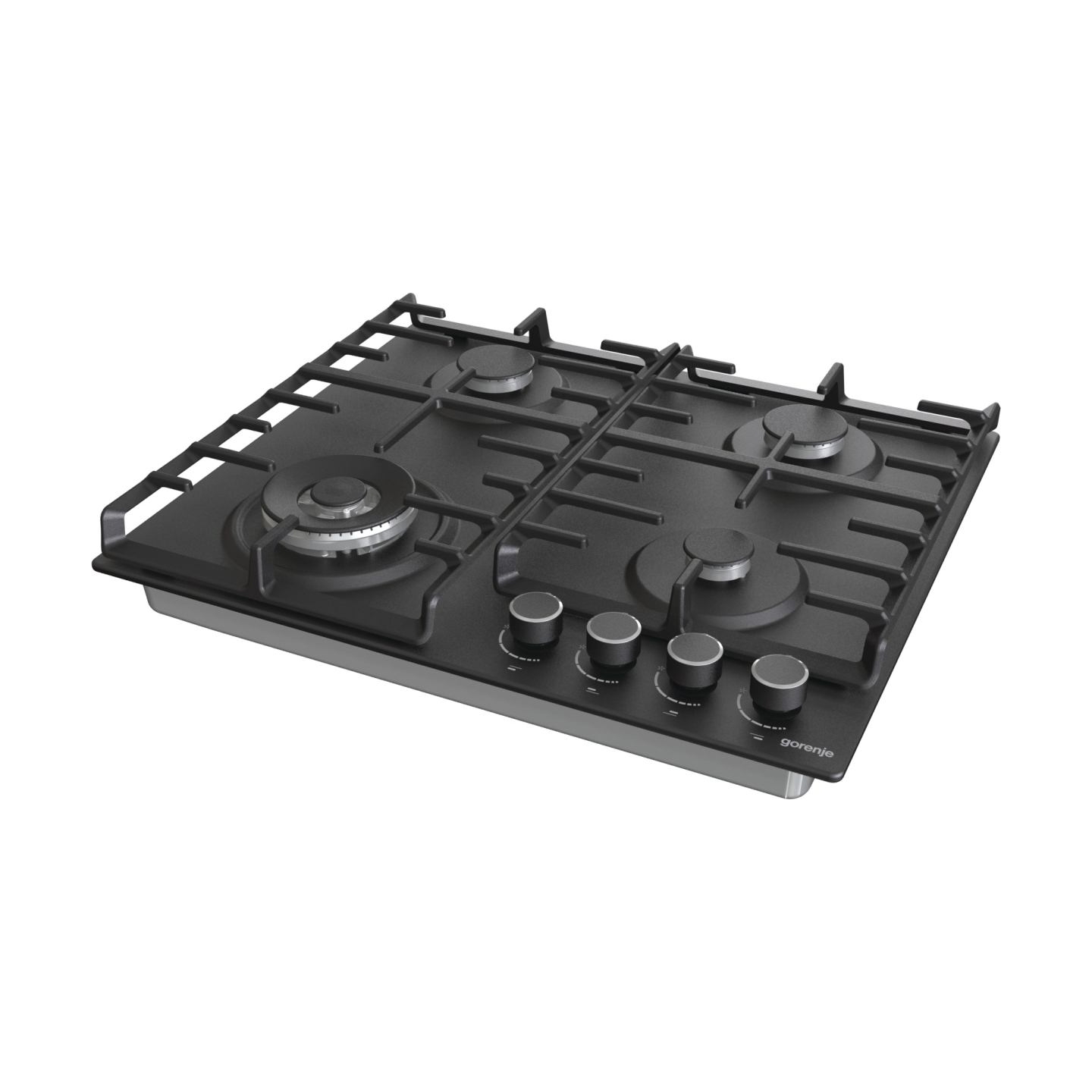 Gorenje | Hob | GW642AB | Gas | Number of burners/cooking zones 4 | Rotary knobs | Black