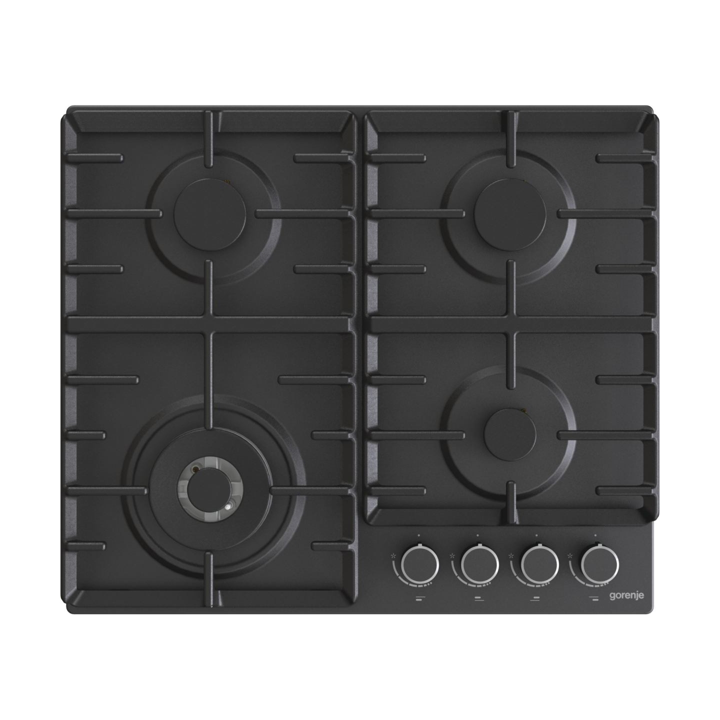 Gorenje | Hob | GW642AB | Gas | Number of burners/cooking zones 4 | Rotary knobs | Black