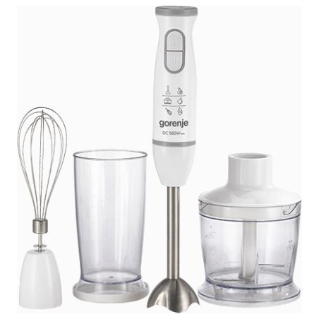 Gorenje | Blender | HBC564QW | Hand Blender | 560 W | Number of speeds Variable | Chopper | White