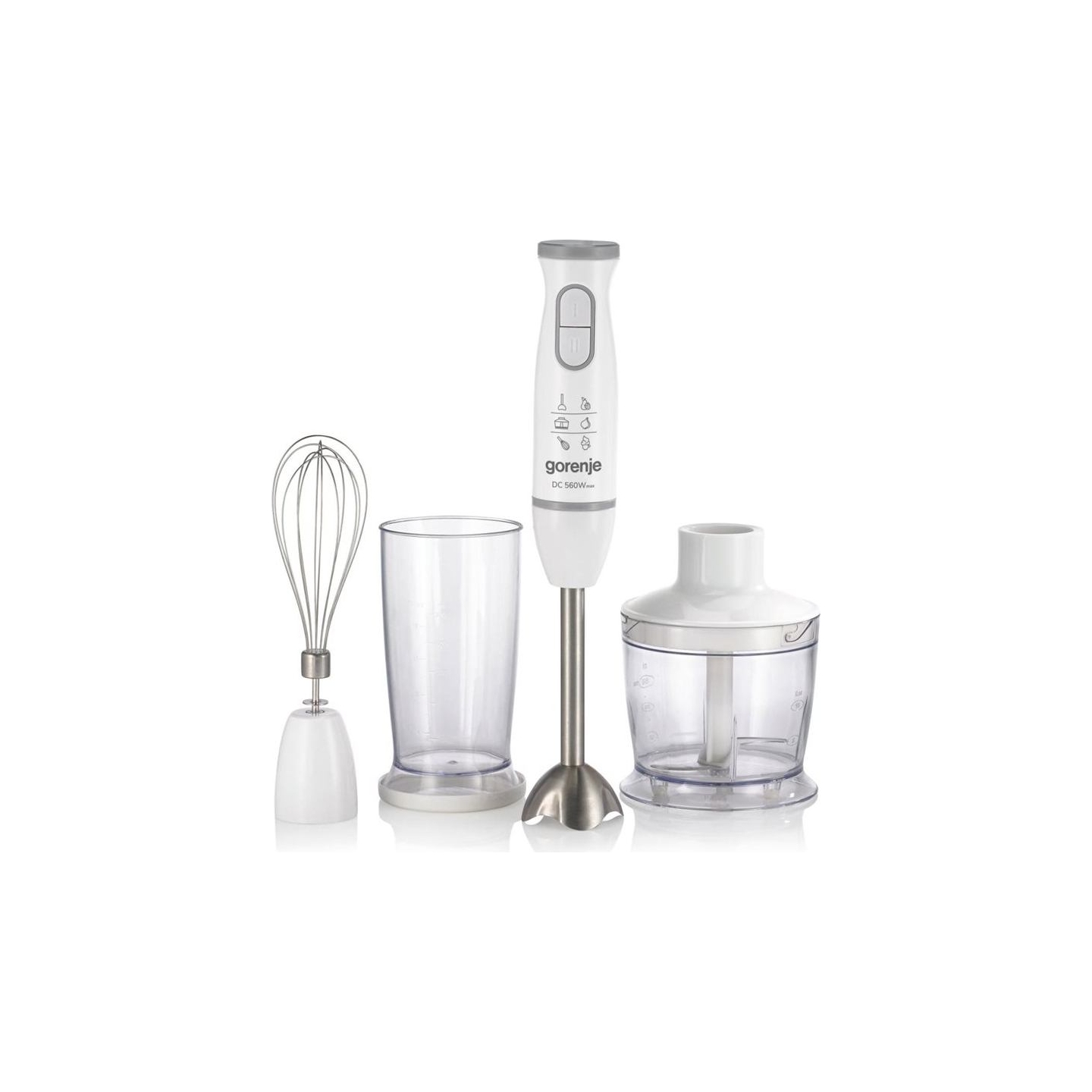 Gorenje | Blender | HBC564QW | Hand Blender | 560 W | Number of speeds Variable | Chopper | White