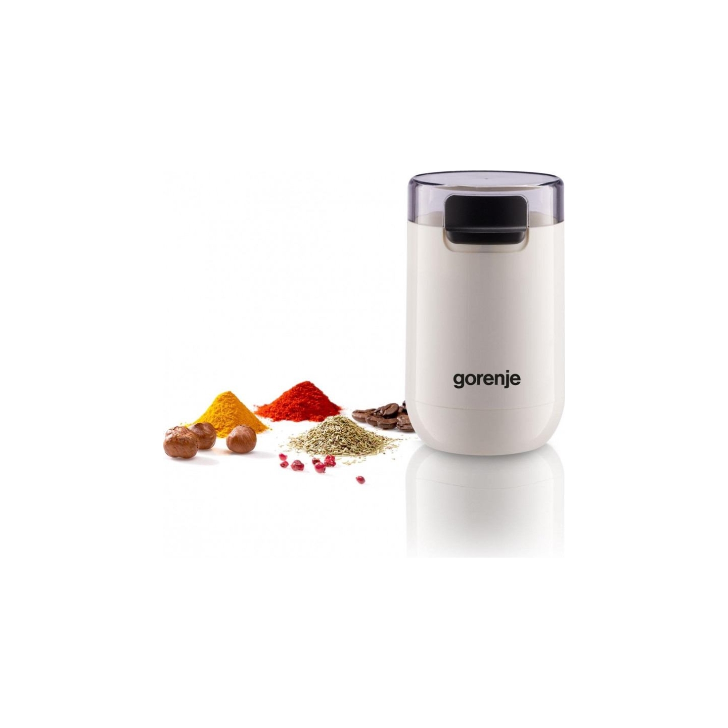 Gorenje | Coffee Grinder | SMK150SW | 150 W | Coffee beans capacity 45 g | Lid safety switch | White