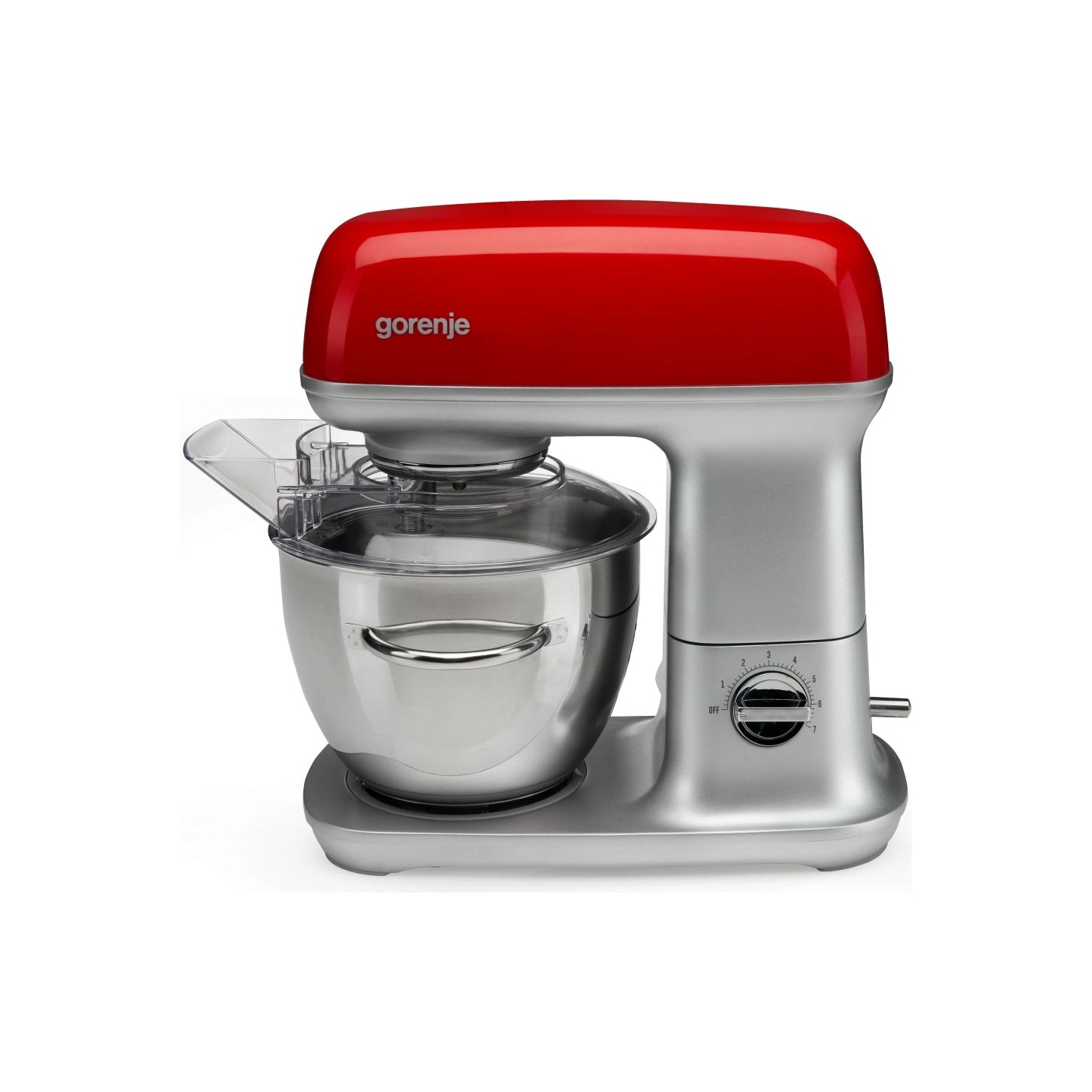 Gorenje | Kitchen machine | MMC1000RLR | 1000 W | Number of speeds 7 | Bowl capacity 4.5 L | Meat mincer | Stainless Steel/Red