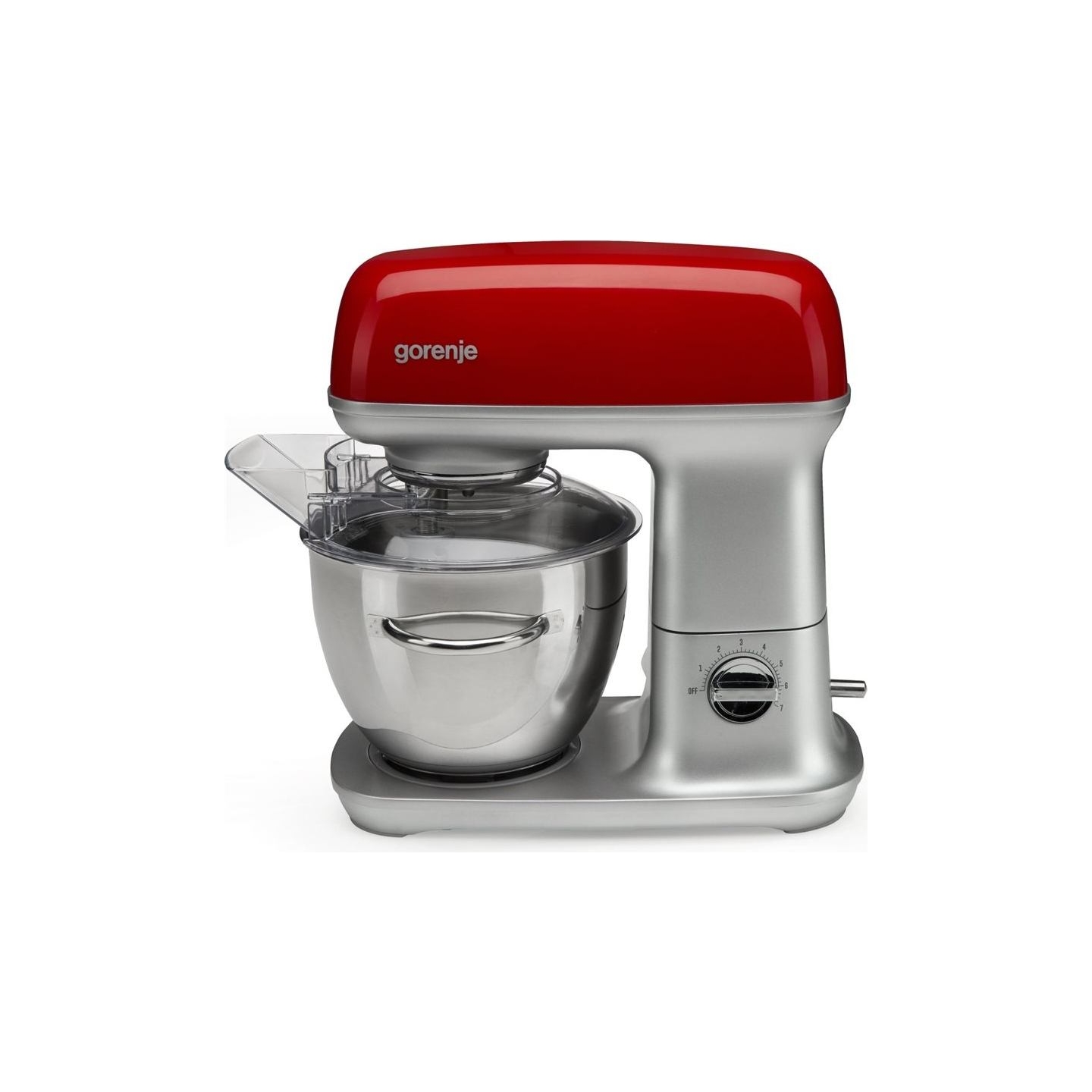 Gorenje | Kitchen machine | MMC1000RLR | 1000 W | Number of speeds 7 | Bowl capacity 4.5 L | Meat mincer | Stainless Steel/Red