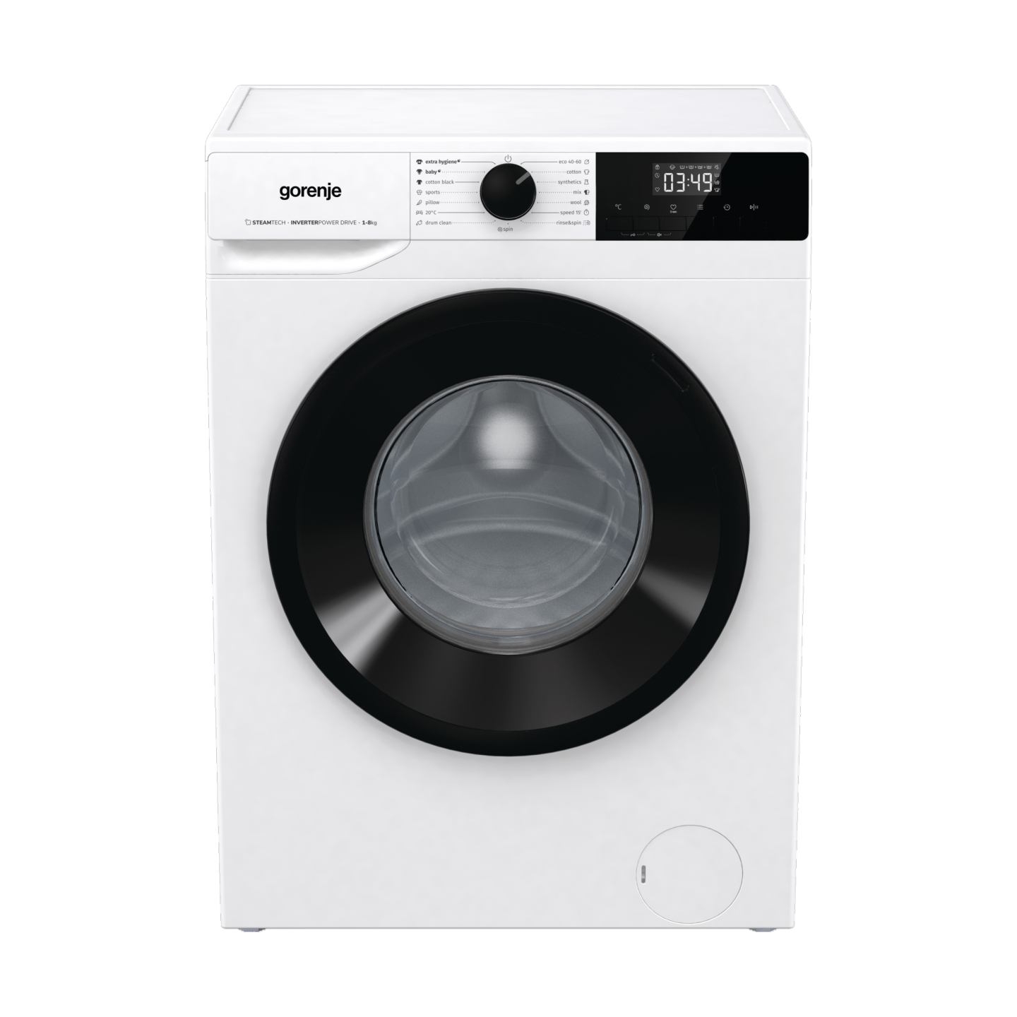 Gorenje | Washing Machine | W11NHPI84AS | Energy efficiency class A | Front loading | Washing capacity 8 kg | 1400 RPM | Depth 5