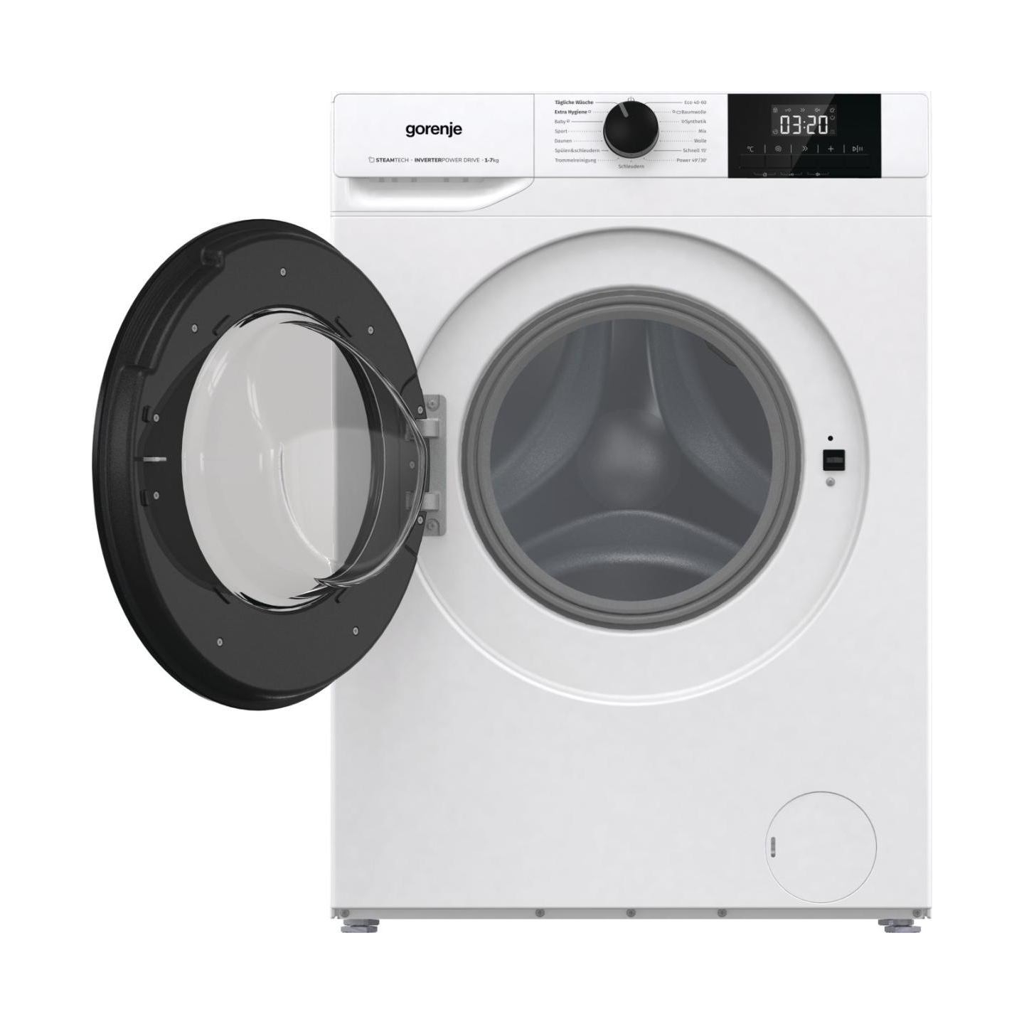 Gorenje Washing machine | W3NGPI72SBS | Energy efficiency class B | Front loading | Washing capacity 7 kg | 1200 RPM | Depth 43.