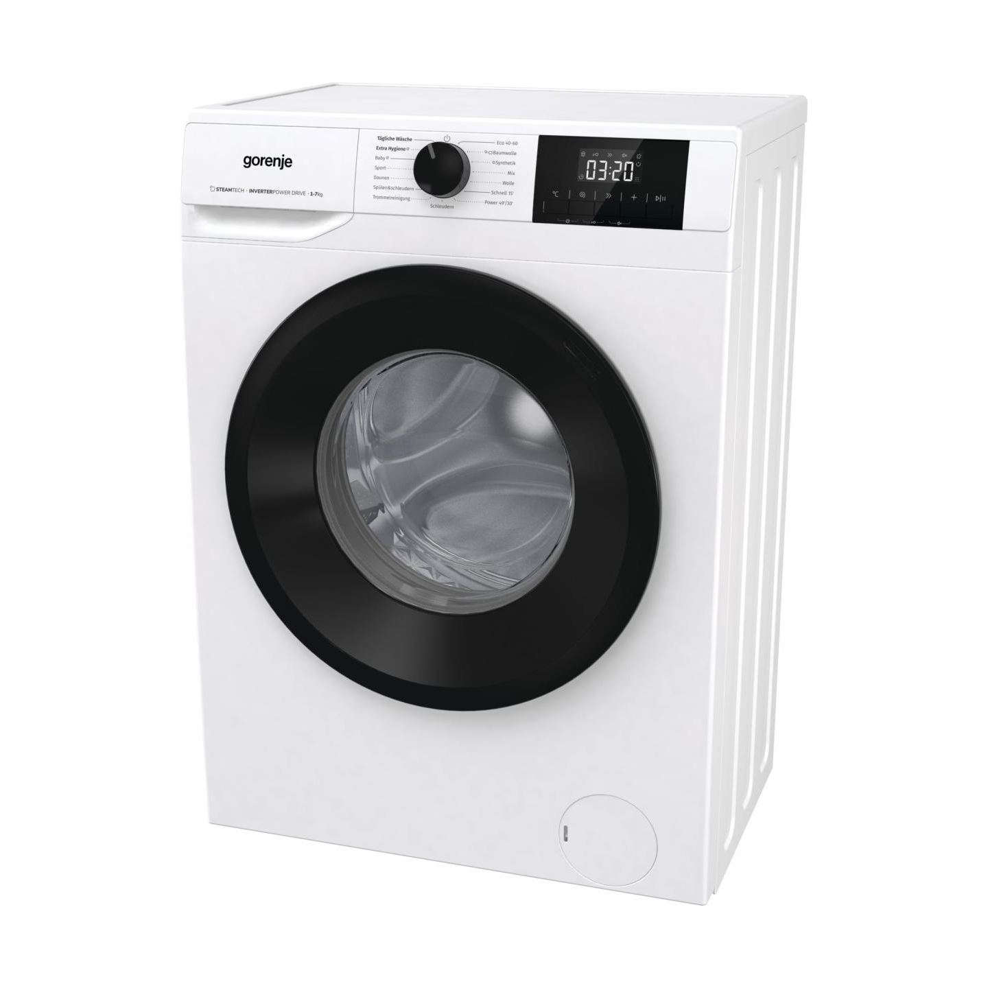 Gorenje Washing machine | W3NGPI72SBS | Energy efficiency class B | Front loading | Washing capacity 7 kg | 1200 RPM | Depth 43.