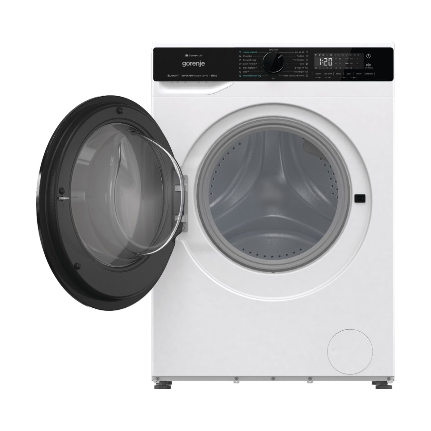Gorenje Washing Machine with Dryer | WD2PA964ADW | Energy efficiency class A/D | Front loading | Washing capacity 9 kg | 1400 RP