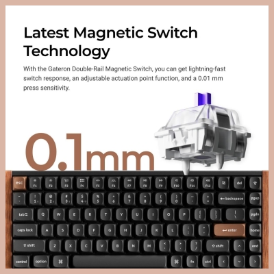 Keychron KEYBOARD WRL K2 HE/BLACK K2H-J1 KEYCHRON