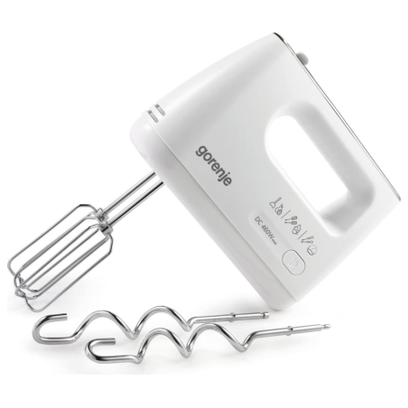 Gorenje | Hand Mixer | M460CDC | Hand Mixer | 460 W | Number of speeds 5 | Turbo mode | White