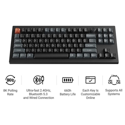 Keychron KEYBOARD WRL V3 ULTRA/BLACK V3U-D1 KEYCHRON