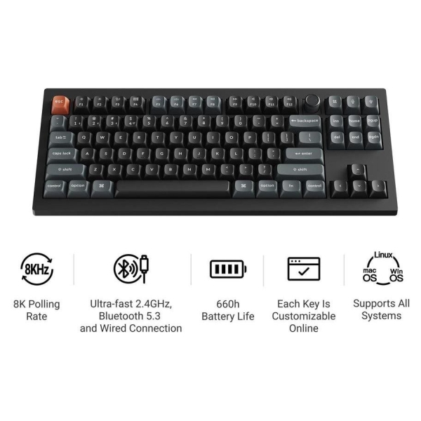 Keychron KEYBOARD WRL V3 ULTRA/BLACK V3U-D1 KEYCHRON