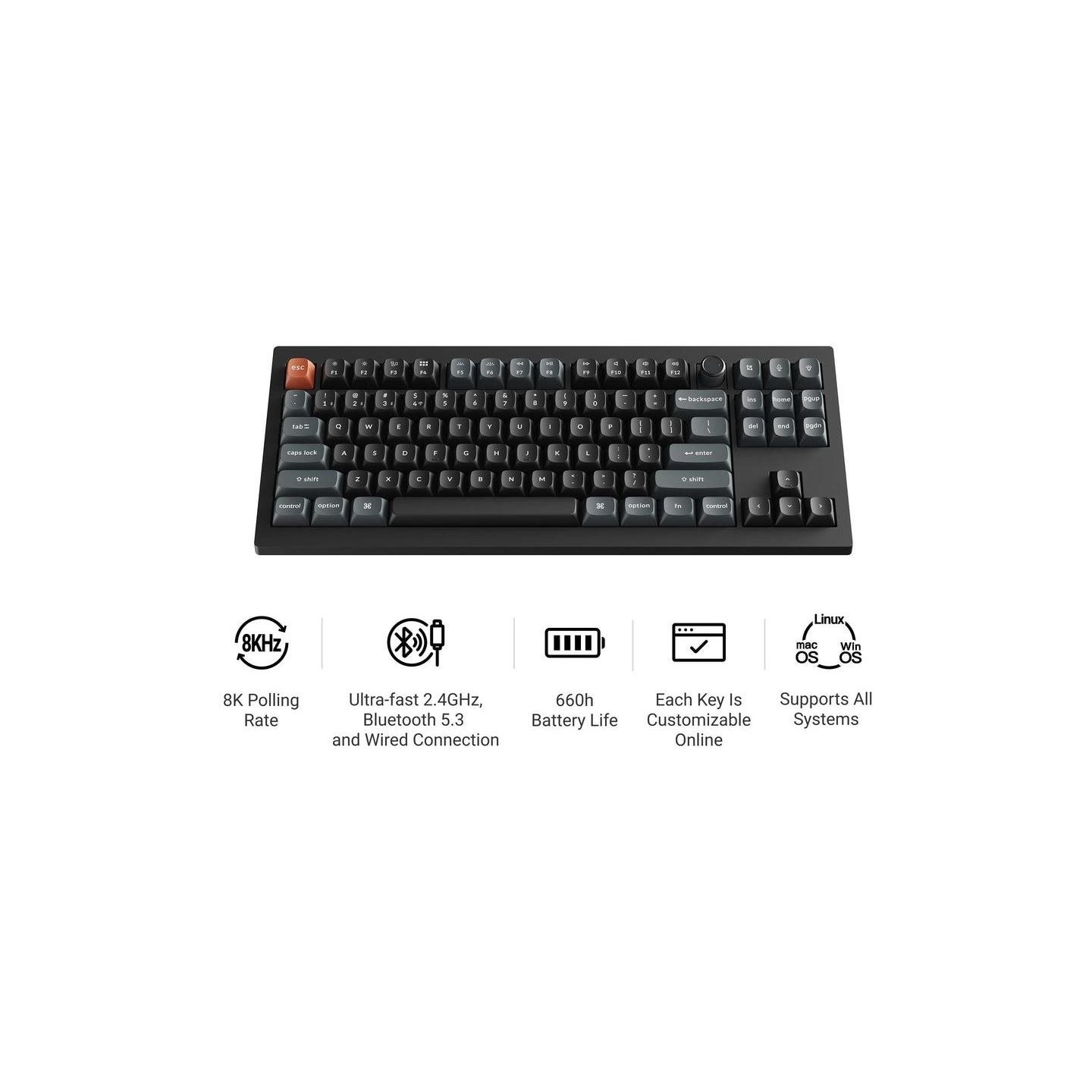 Keychron KEYBOARD WRL V3 ULTRA/BLACK V3U-D1 KEYCHRON