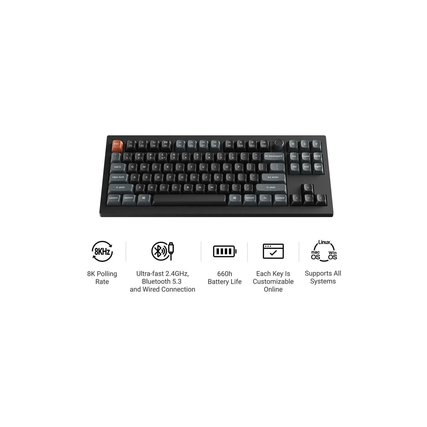 Keychron KEYBOARD WRL V3 ULTRA/BLACK V3U-D1 KEYCHRON