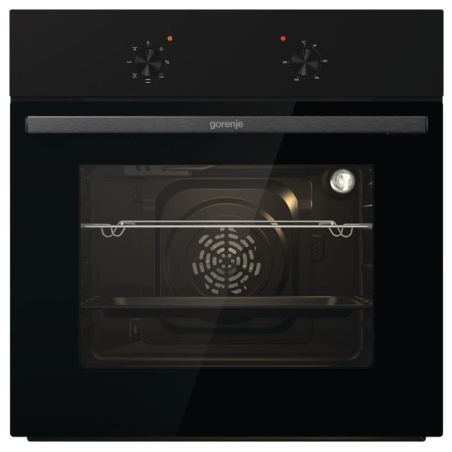 Gorenje Oven | BO6615E01B | 60 L | Electric | EnamelClean | Push pull buttons | Convection | Height 59.5 cm | Width 59.5 cm | Bl