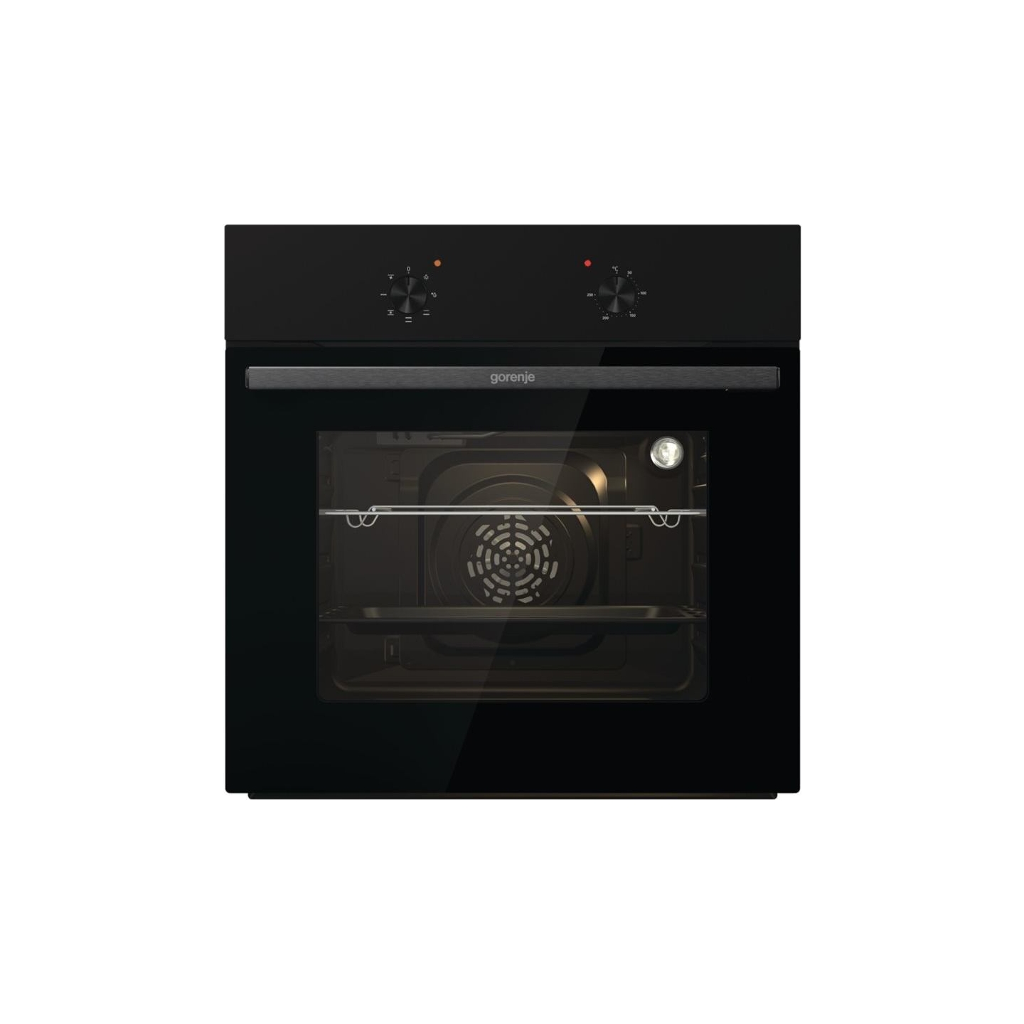 Gorenje Oven | BO6615E01B | 60 L | Electric | EnamelClean | Push pull buttons | Convection | Height 59.5 cm | Width 59.5 cm | Bl