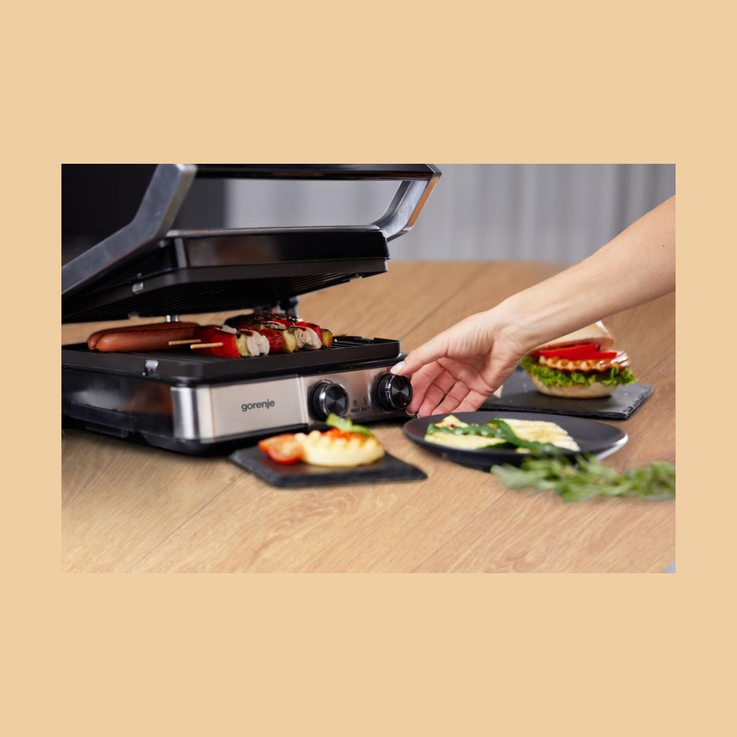 Gorenje Grill | GCG2000MT | 2000 W | Table | Black