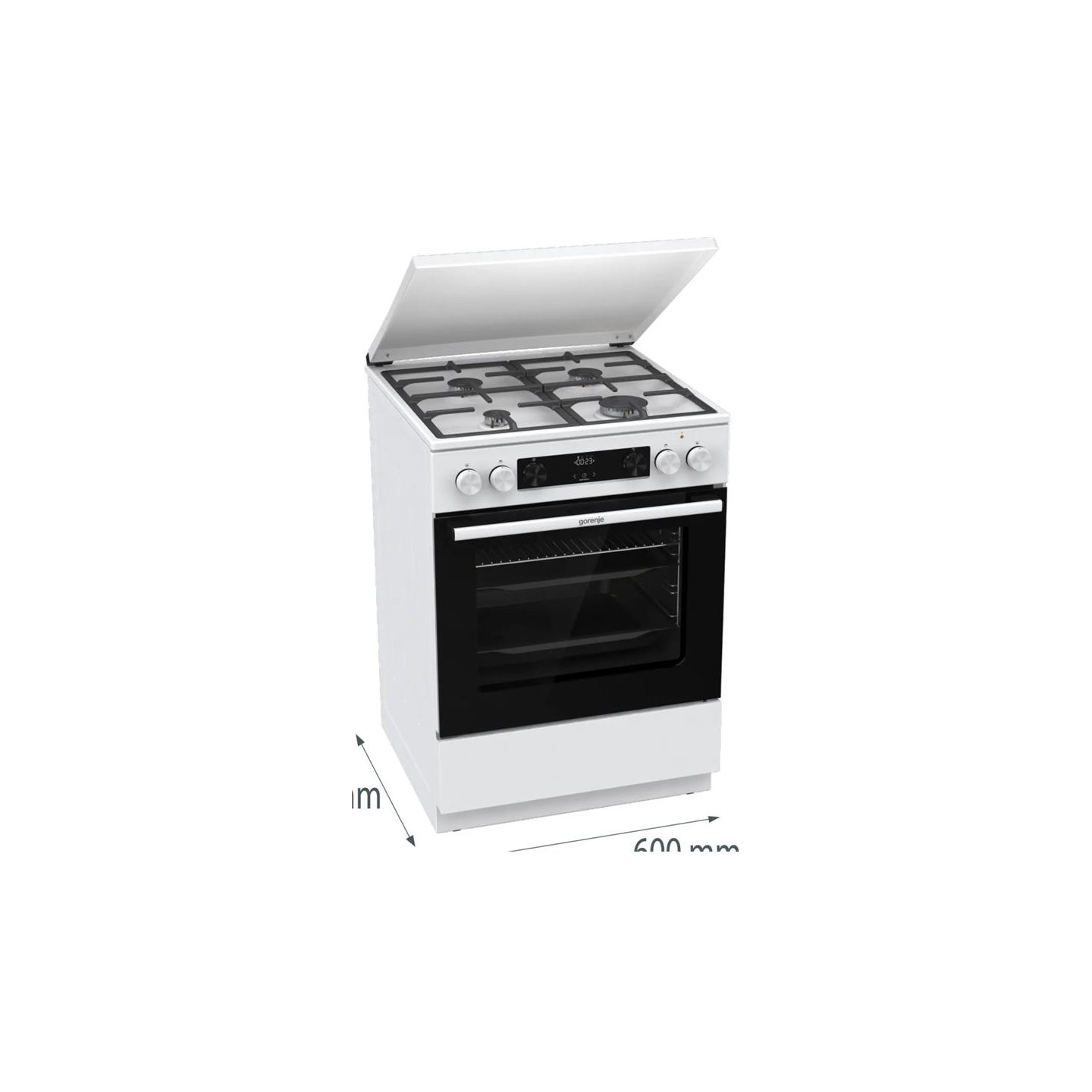 Gorenje GK6C5WF | Cooker | Hob type Gas | Oven type Electric | White | Width 60 cm | Grilling | Depth 60 cm | 71 L