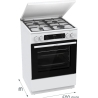 Gorenje GK6C5WF | Cooker | Hob type Gas | Oven type Electric | White | Width 60 cm | Grilling | Depth 60 cm | 71 L
