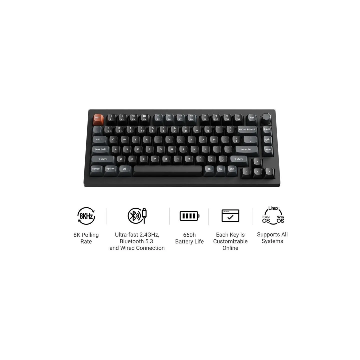 Keychron KEYBOARD WRL V1 ULTRA/BLACK V1U-D4 KEYCHRON