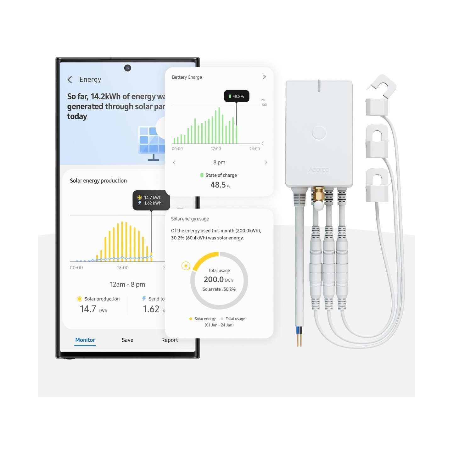 Aeotec Home Energy Meter 8 - Three Clamps 60A, Z-Wave