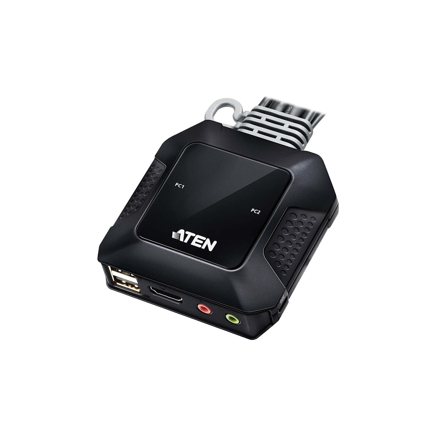 Aten | 2-Port USB 4K HDMI Cable KVM Switch with Remote Port Selector | CS22H-AT